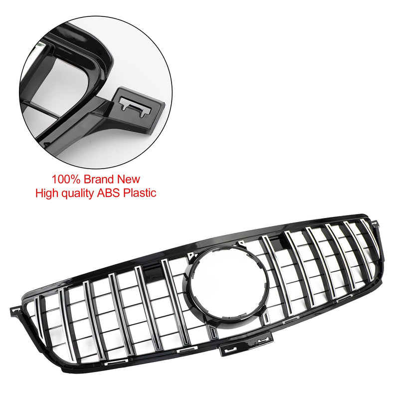 Benz W166 2012-2015 ML350 400 550 GTR Style Chrome Black Front Grill