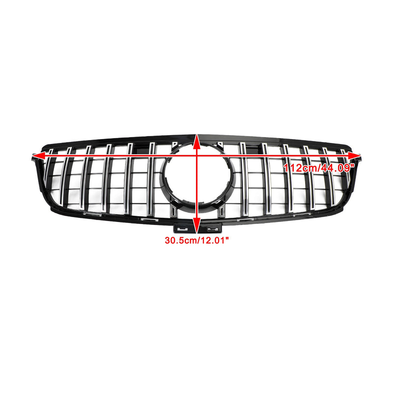 Benz W166 2012-2015 ML350 400 550 GTR Style Chrome Black Front Grill