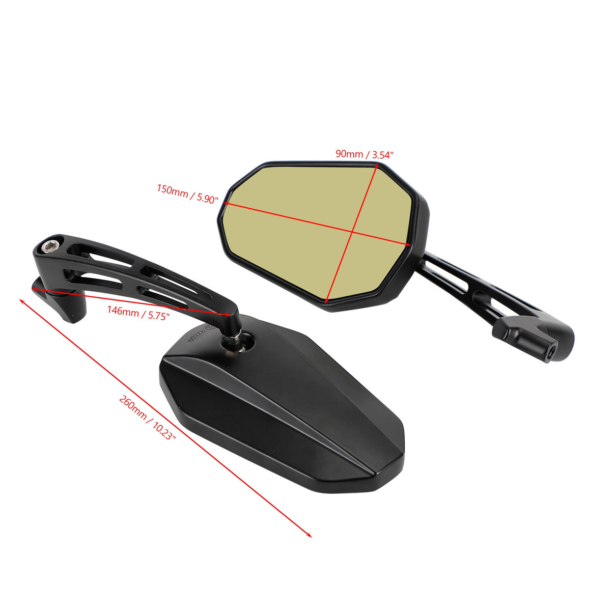 Yamaha MT-09 MT09 XSR900 MT-03 MT-10 2022+ Rearview Mirrors Yellow Glass
