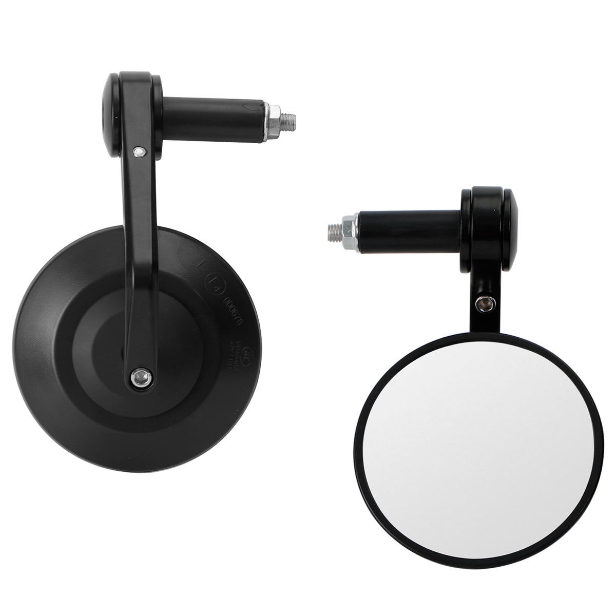 Custom HandleBar End Mirrors Anti Glare Round Black Billet Quality 22mm 7/8" X2