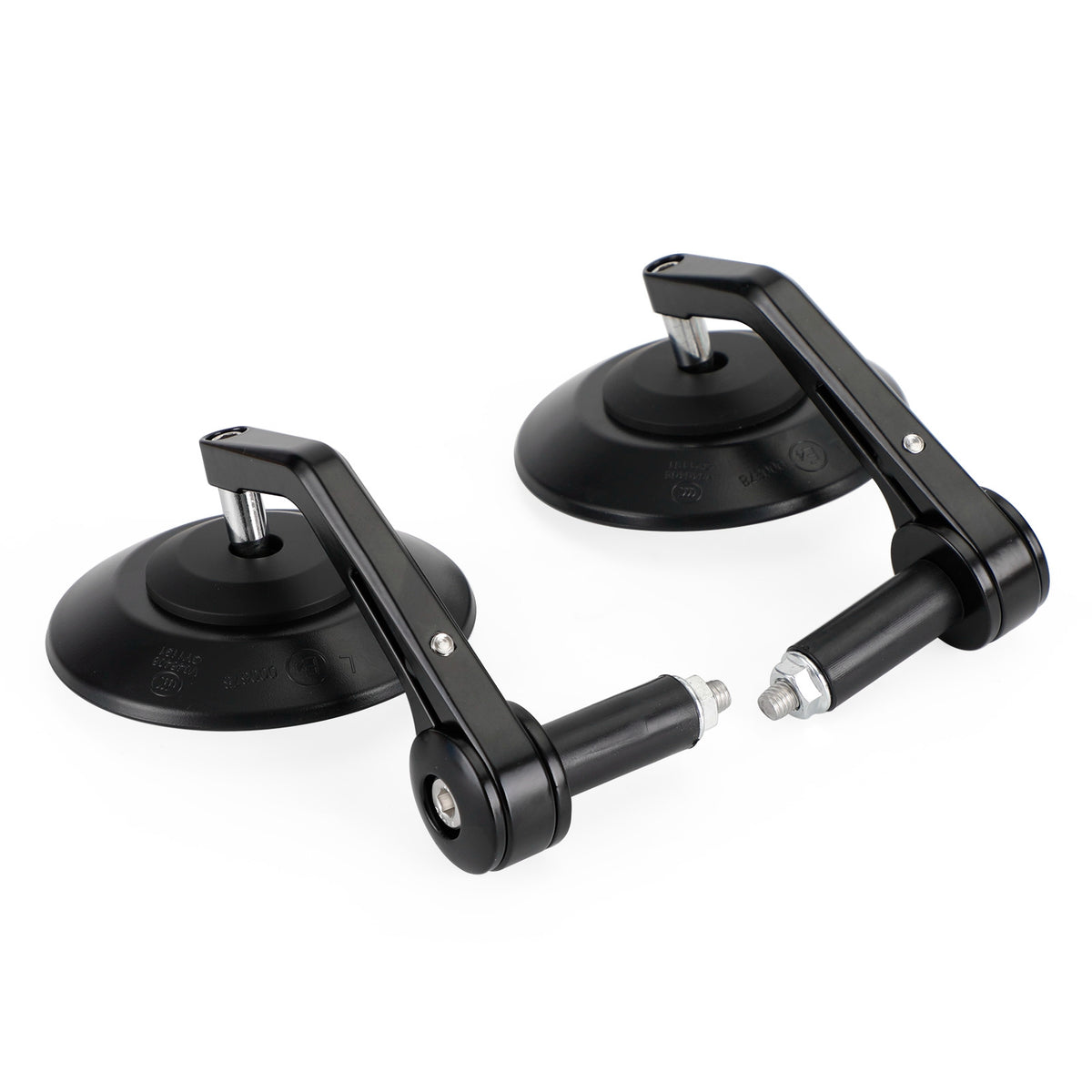 Custom HandleBar End Mirrors Anti Glare Round Black Billet Quality 22mm 7/8" X2