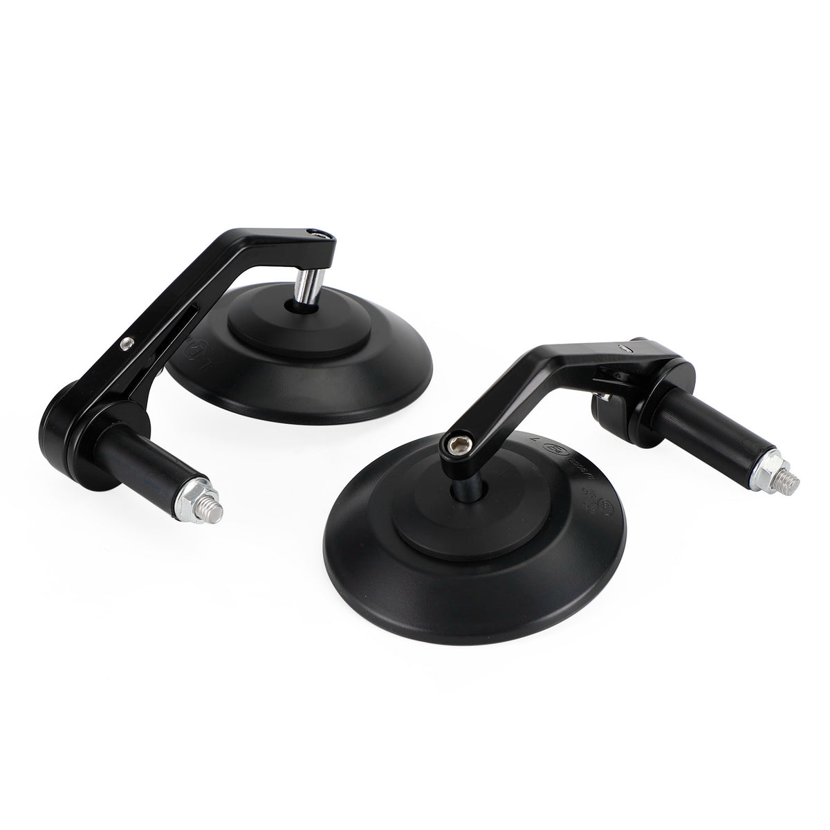 Custom HandleBar End Mirrors Anti Glare Round Black Billet Quality 22mm 7/8" X2