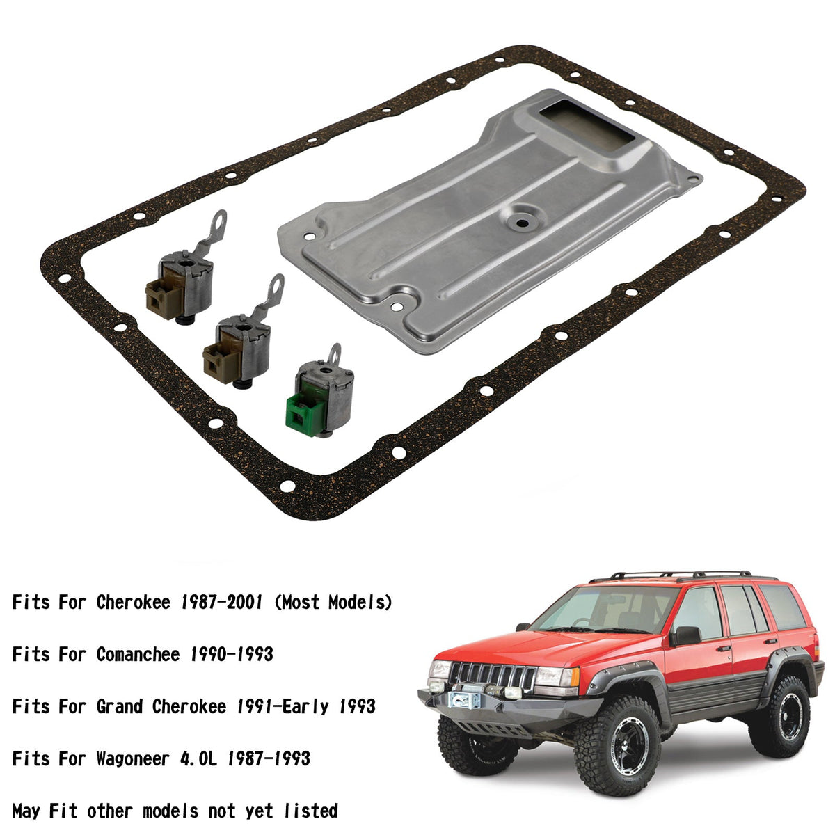 A340 AW4 Transmission Solenoid Service Filter TCC Lock Up Shift 21347 For Jeep