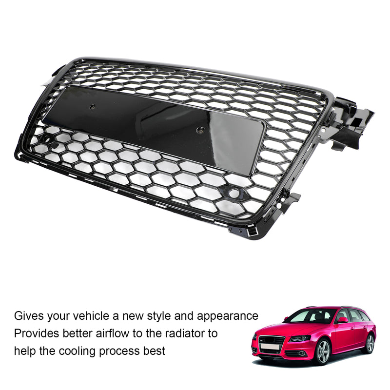 2009-2012 Audi A4/S4 B8 To RS4 Style Honeycomb Sport Mesh Hex Grille Grill