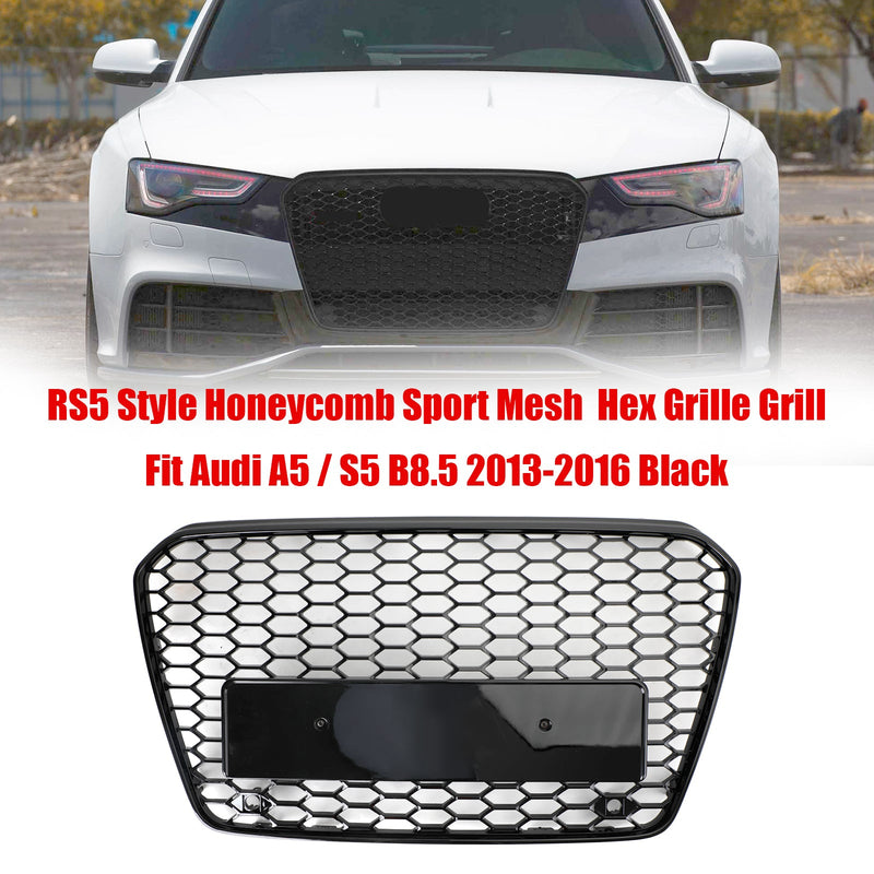 Audi A5 S5 B8.5 2013-2016 RS5 Style Honeycomb Mesh Front Bumper Grille Grill