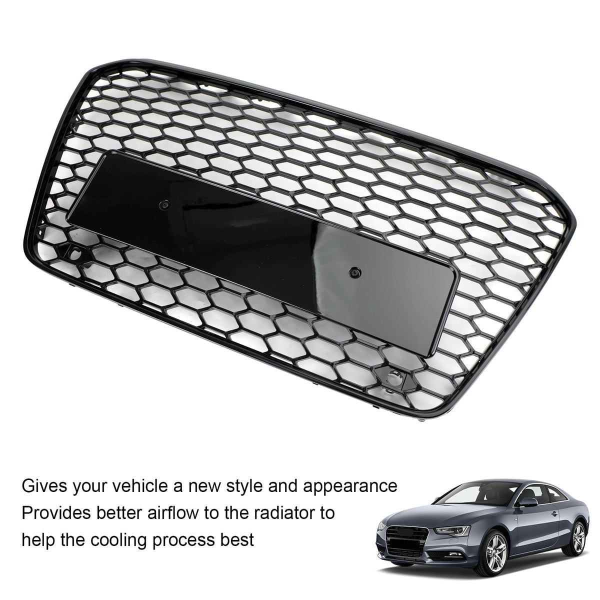 Audi A5 S5 B8.5 2013-2016 RS5 Style Honeycomb Mesh Front Bumper Grille Grill