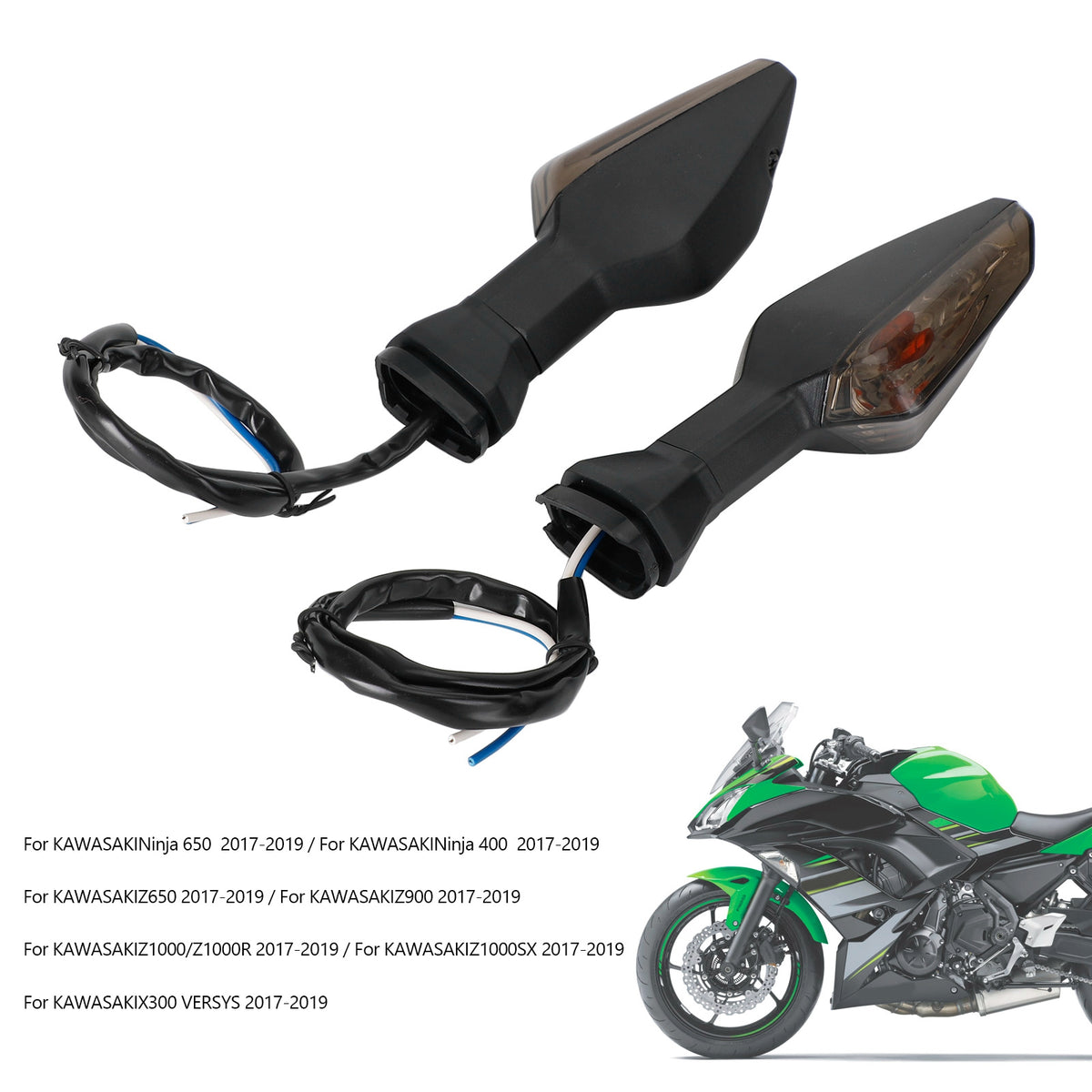 Kawasaki Ninja400 Z650 Z900 Z1000 Z1000SX Smoke Turn Signal Light Indicator Lamp