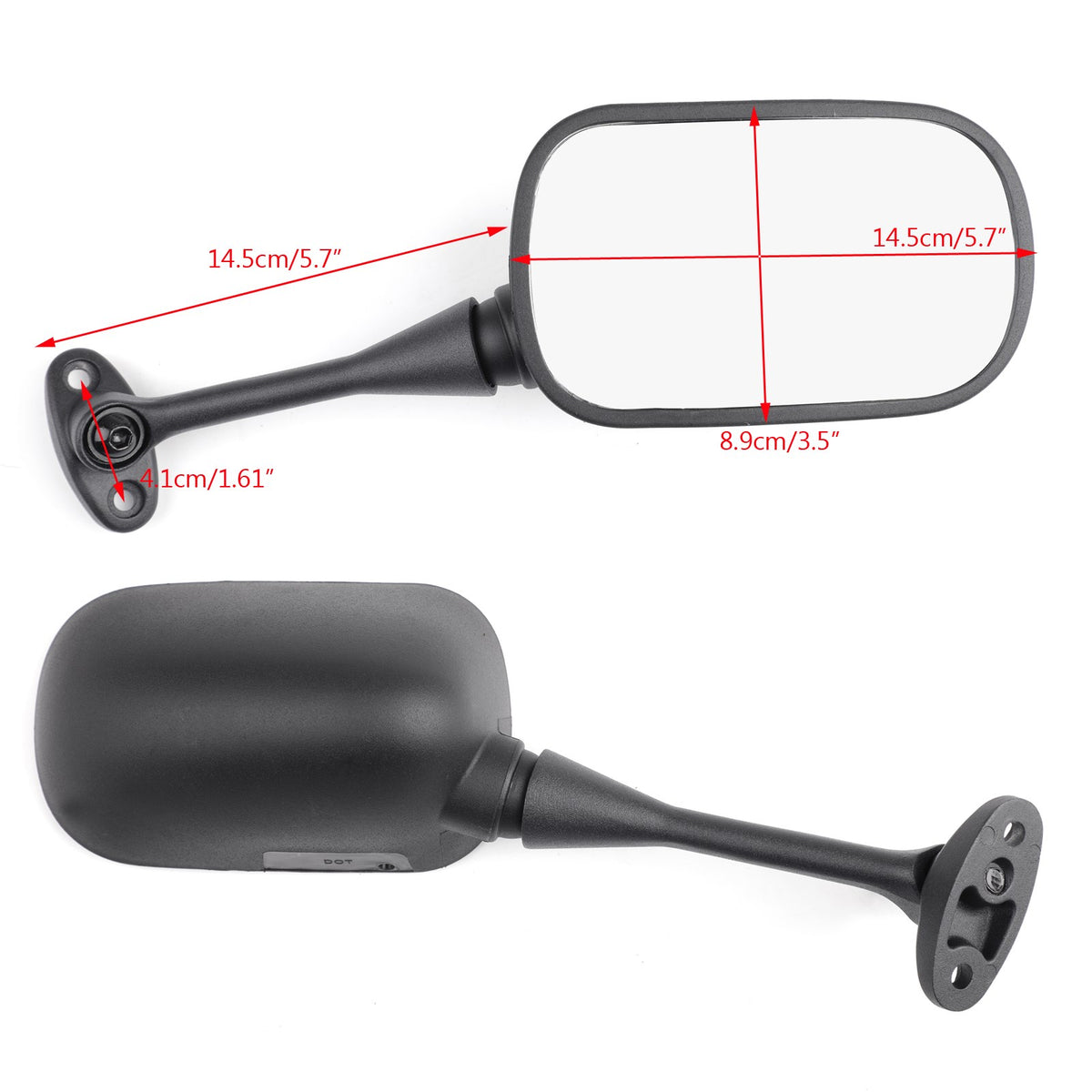 Honda CBR600RR 2003-2014 CBR1000RR 2004-2007 Black Side Rear View Mirrors