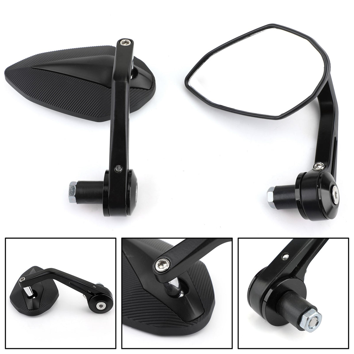 790 690 390 125 BK Motorcycle Sportbike 7/8" Handle Bar End Mirrors