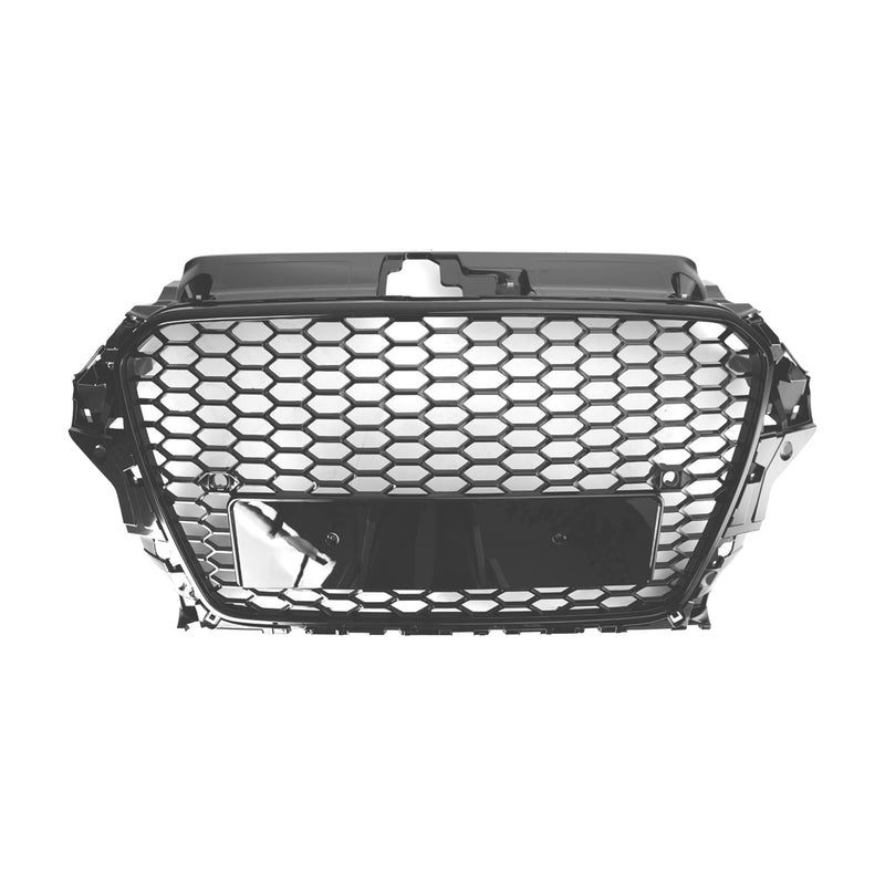 Audi A3 S3 2013-2016 Black RS3 Style Front Hood Henycomb Bumper Grille Grill