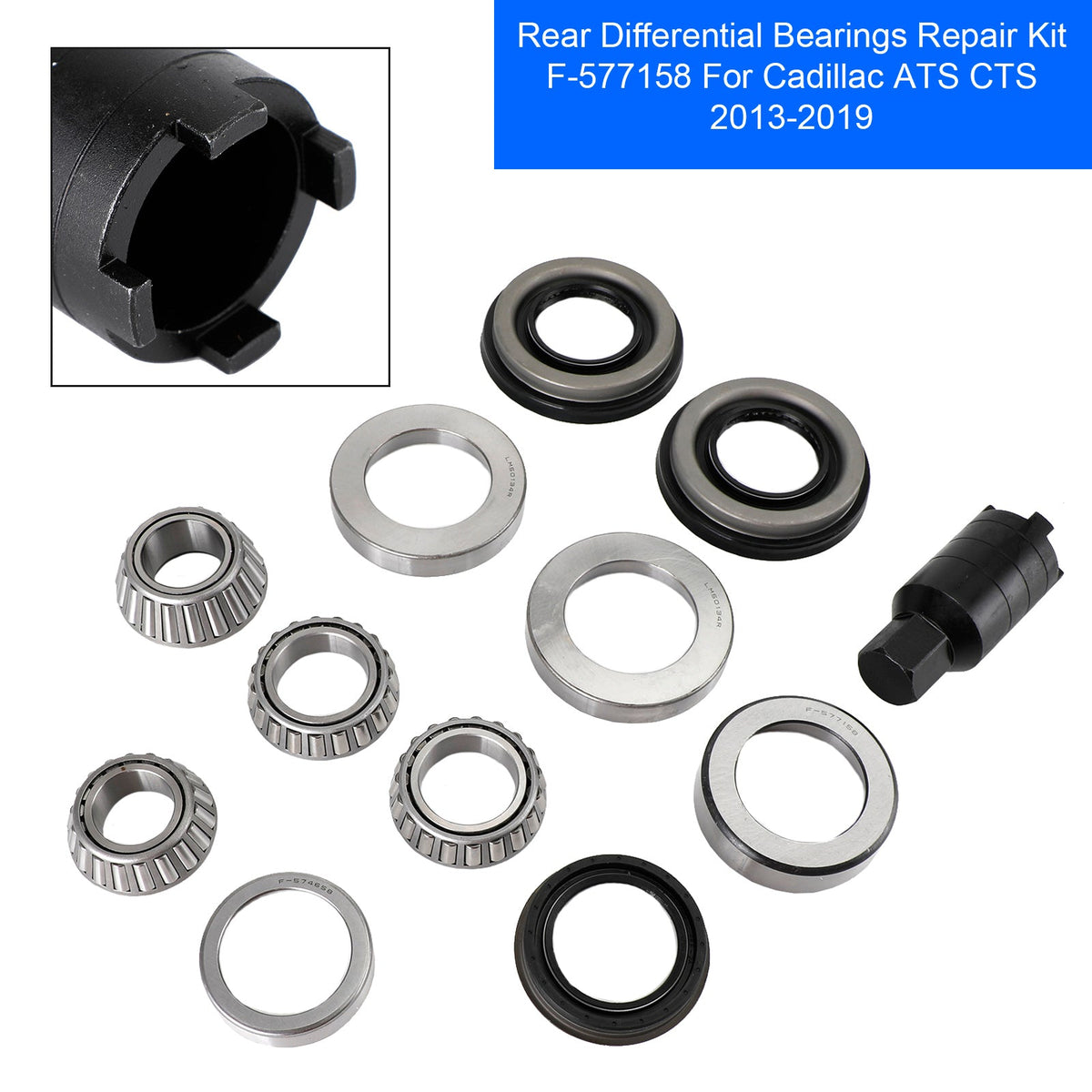 2013-2019 Cadillac ATS CTS F-577158 Rear Differential Bearings Repair Kit