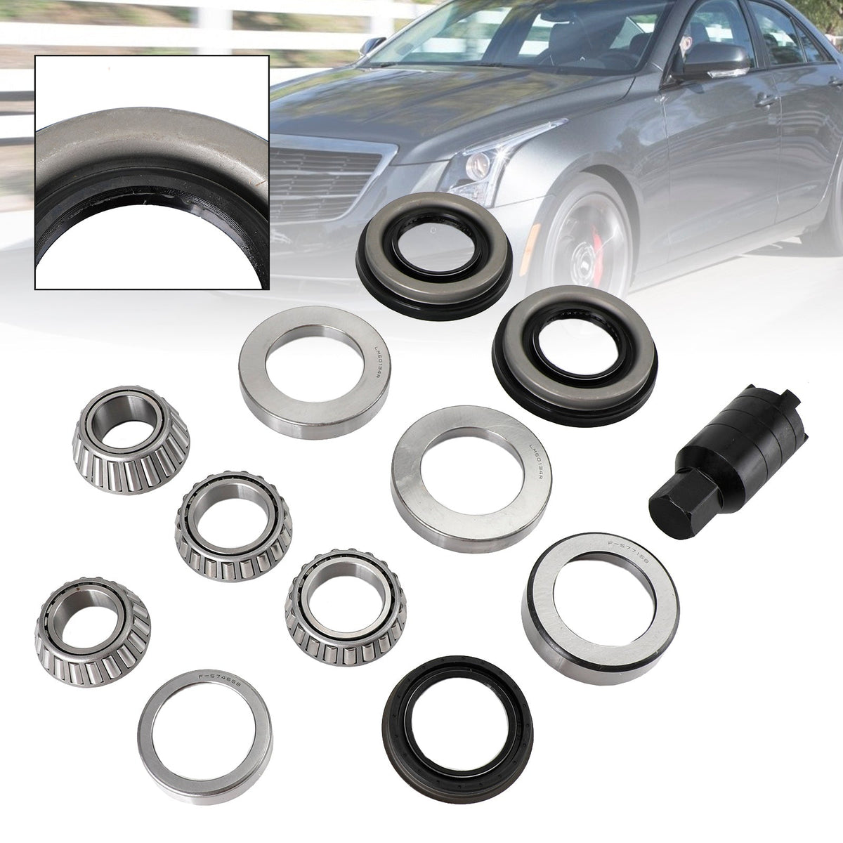 2013-2019 Cadillac ATS CTS F-577158 Rear Differential Bearings Repair Kit