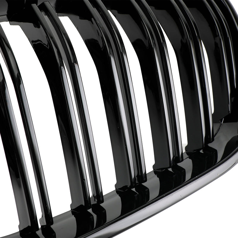 2011-2014 BMW X3 F25 Dual Line Gloss Black Front Bumper Kidney Grill 51712297589 51117210725