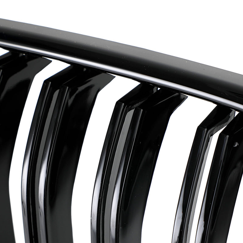 2011-2014 BMW X3 F25 Dual Line Gloss Black Front Bumper Kidney Grill 51712297589 51117210725