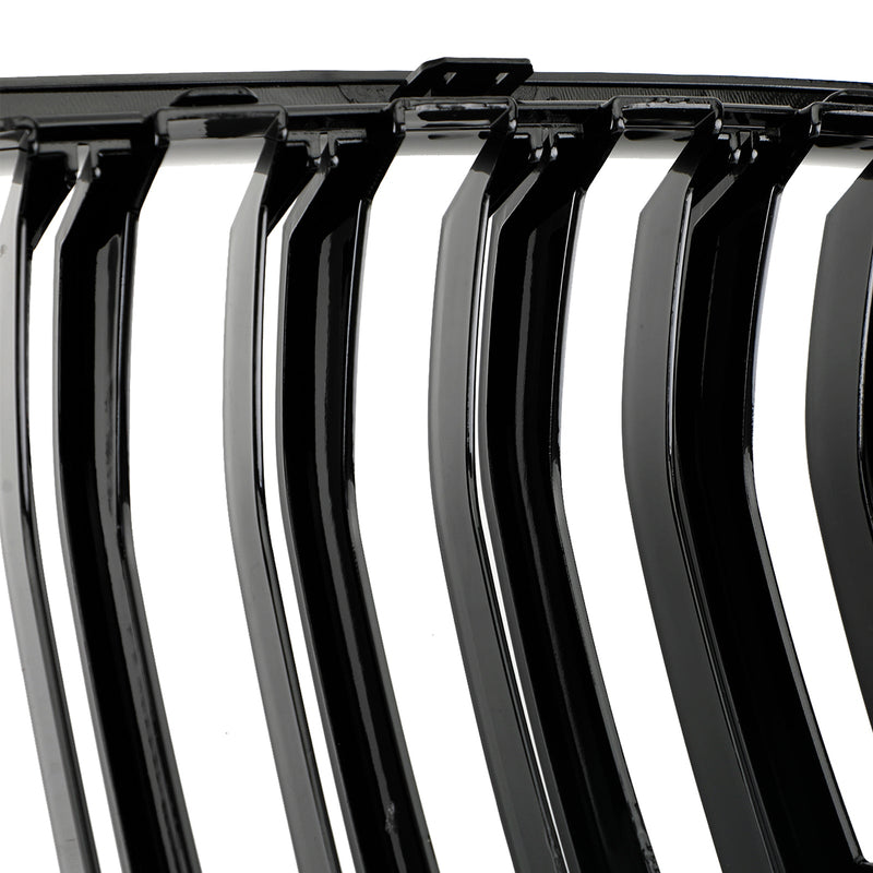 2011-2014 BMW X3 F25 Dual Line Gloss Black Front Bumper Kidney Grill 51712297589 51117210725