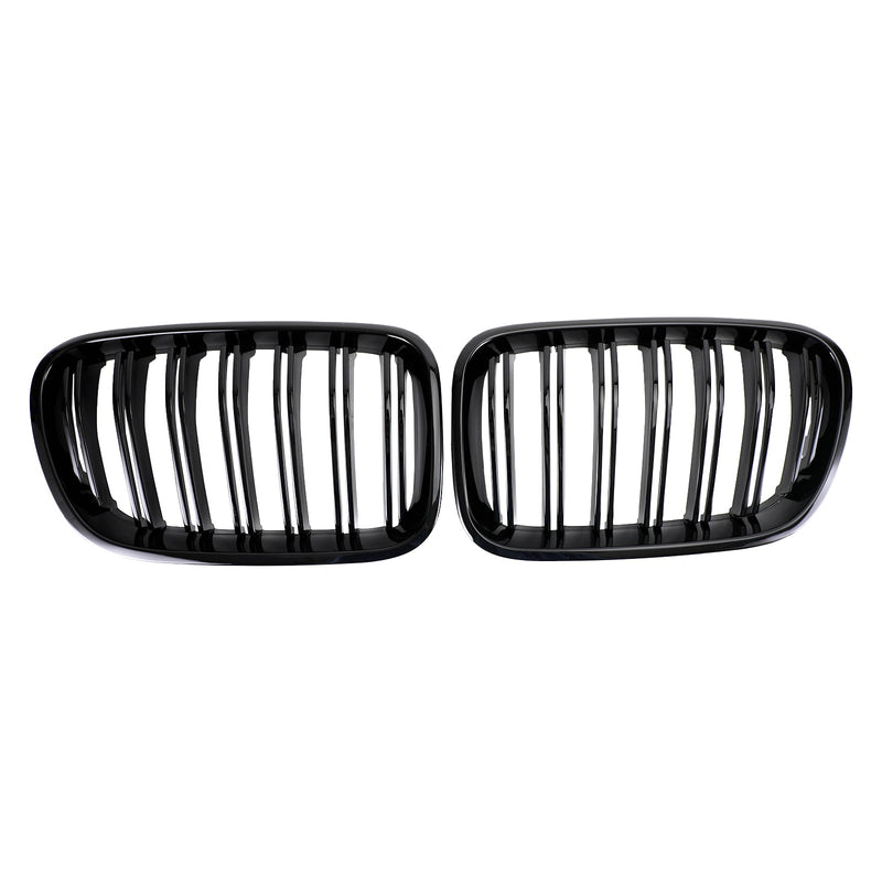 2011-2014 BMW X3 F25 Dual Line Gloss Black Front Bumper Kidney Grill 51712297589 51117210725