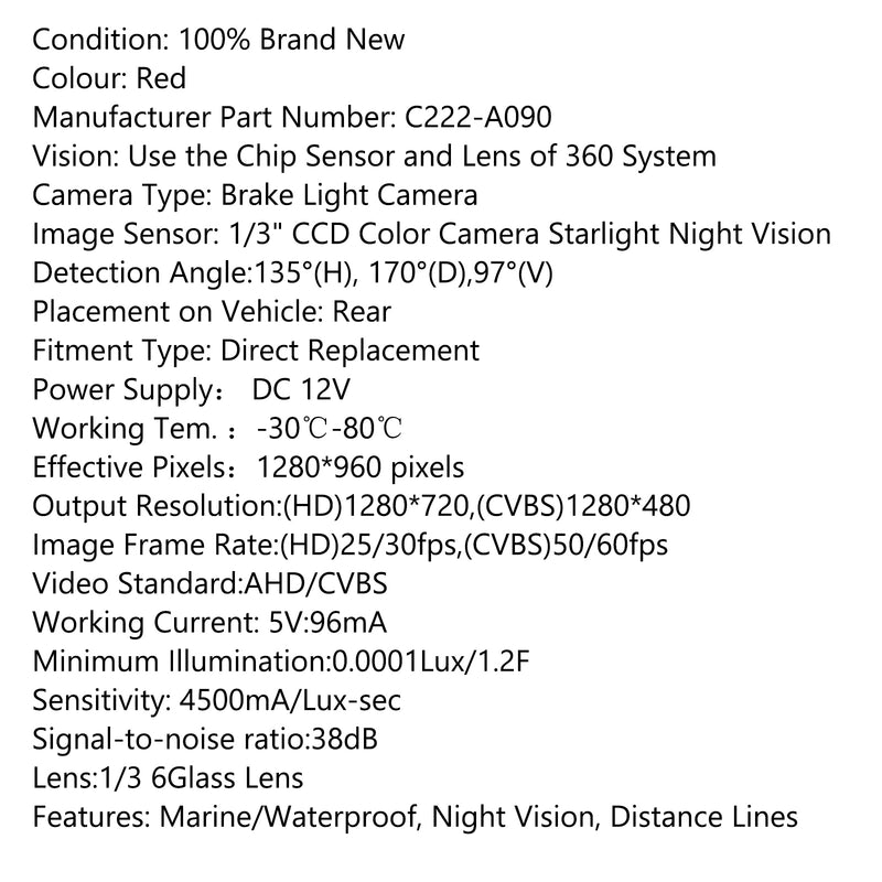 VW Crafter 2007-2017 Rear View Reversing Camera