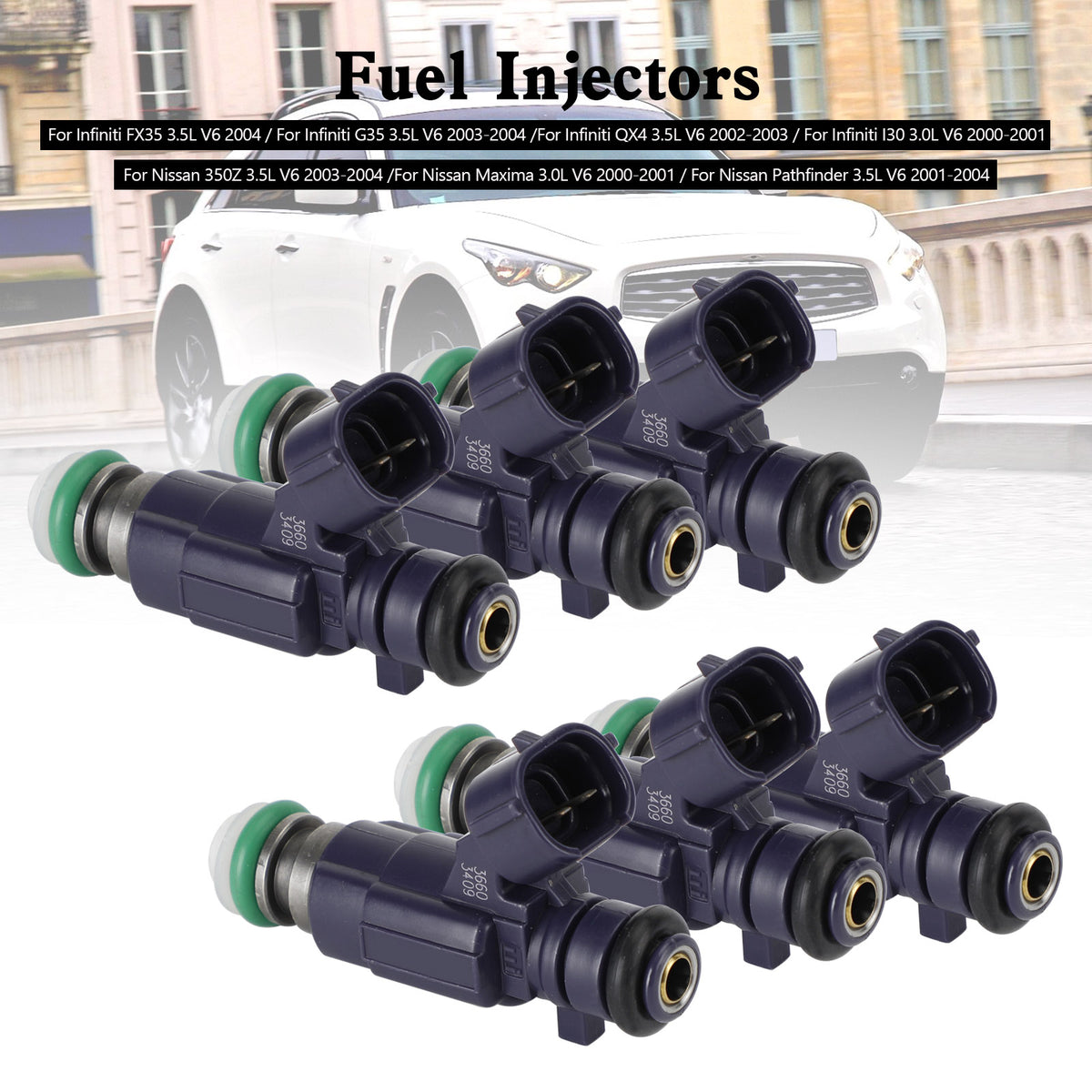 Nissan 350Z 2003-2004 Fit Infiniti G35 2003-2004 6PCS Fuel Injectors FBJC100
