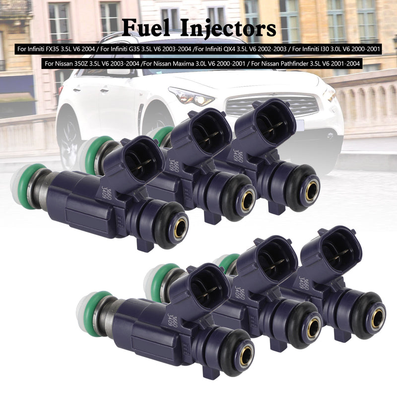 Nissan 350Z 2003-2004 Fit Infiniti G35 2003-2004 6PCS Fuel Injectors FBJC100