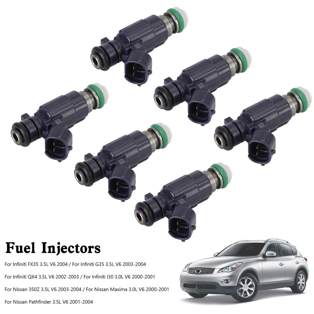 Nissan 350Z 2003-2004 Fit Infiniti G35 2003-2004 6PCS Fuel Injectors FBJC100