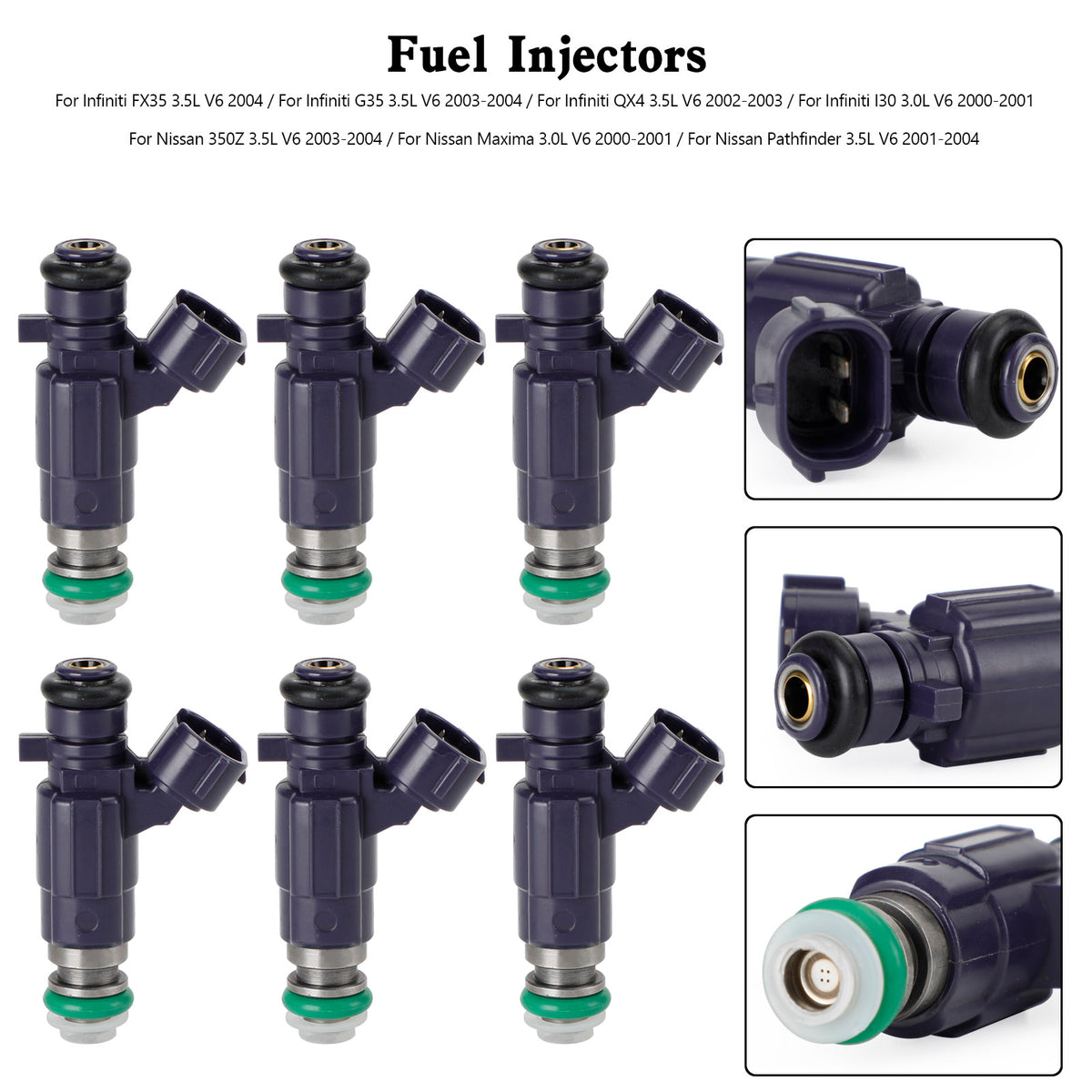 Nissan 350Z 2003-2004 Fit Infiniti G35 2003-2004 6PCS Fuel Injectors FBJC100