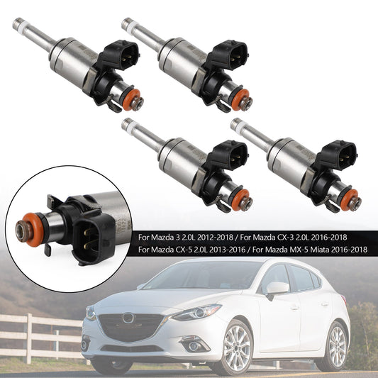 4PCS PE01-13250B Fuel Injectors PE01-13-250C Fit Mazda 3 CX-3 CX-5 2.0 2012-2018