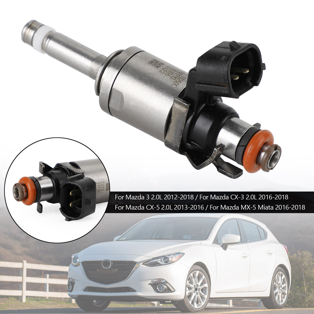 Mazda 3 CX-3 CX-5 2.0 2012-2018 PE01-13250B 1PCS Fuel Injector PE01-13-250C
