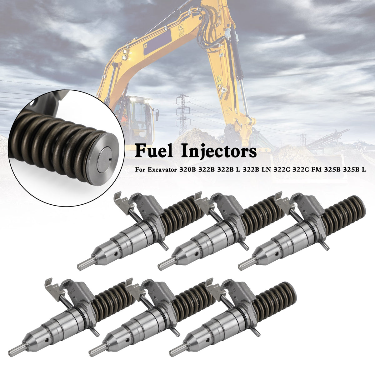 Caterpillar 3116 3114 3126 3126B 6PCS Fuel Injectors 1278216 127-8216