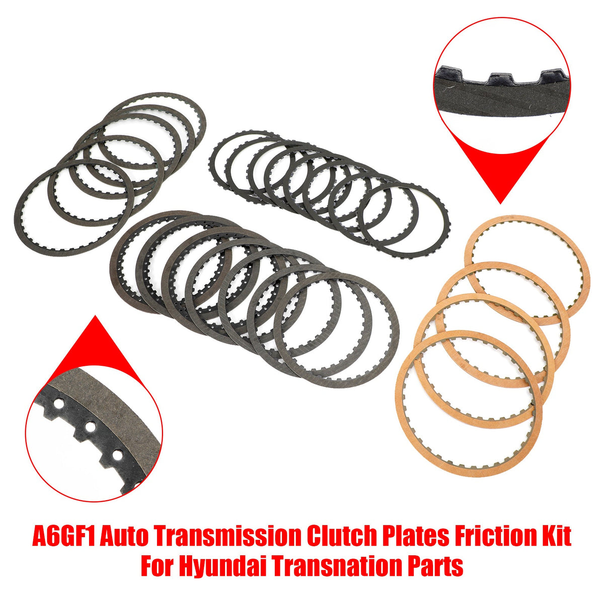 A6GF1 Auto Transmission Clutch Plates Friction Kit For Hyundai Transnation Parts