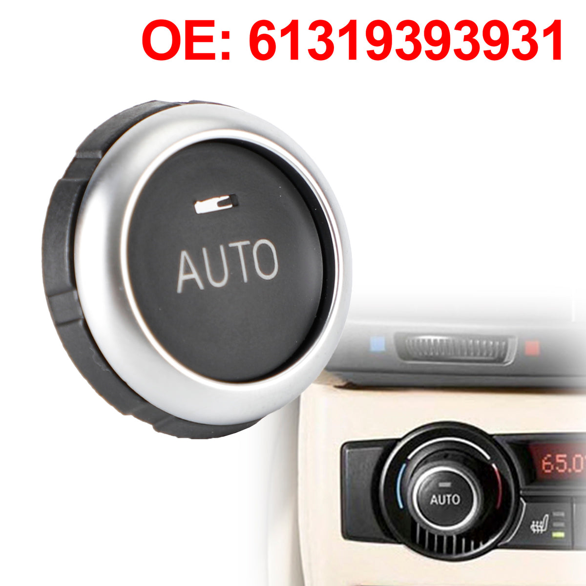 BMW X5 X6 61319393931 Front/Rear AC Climate Control Knob Button Cover