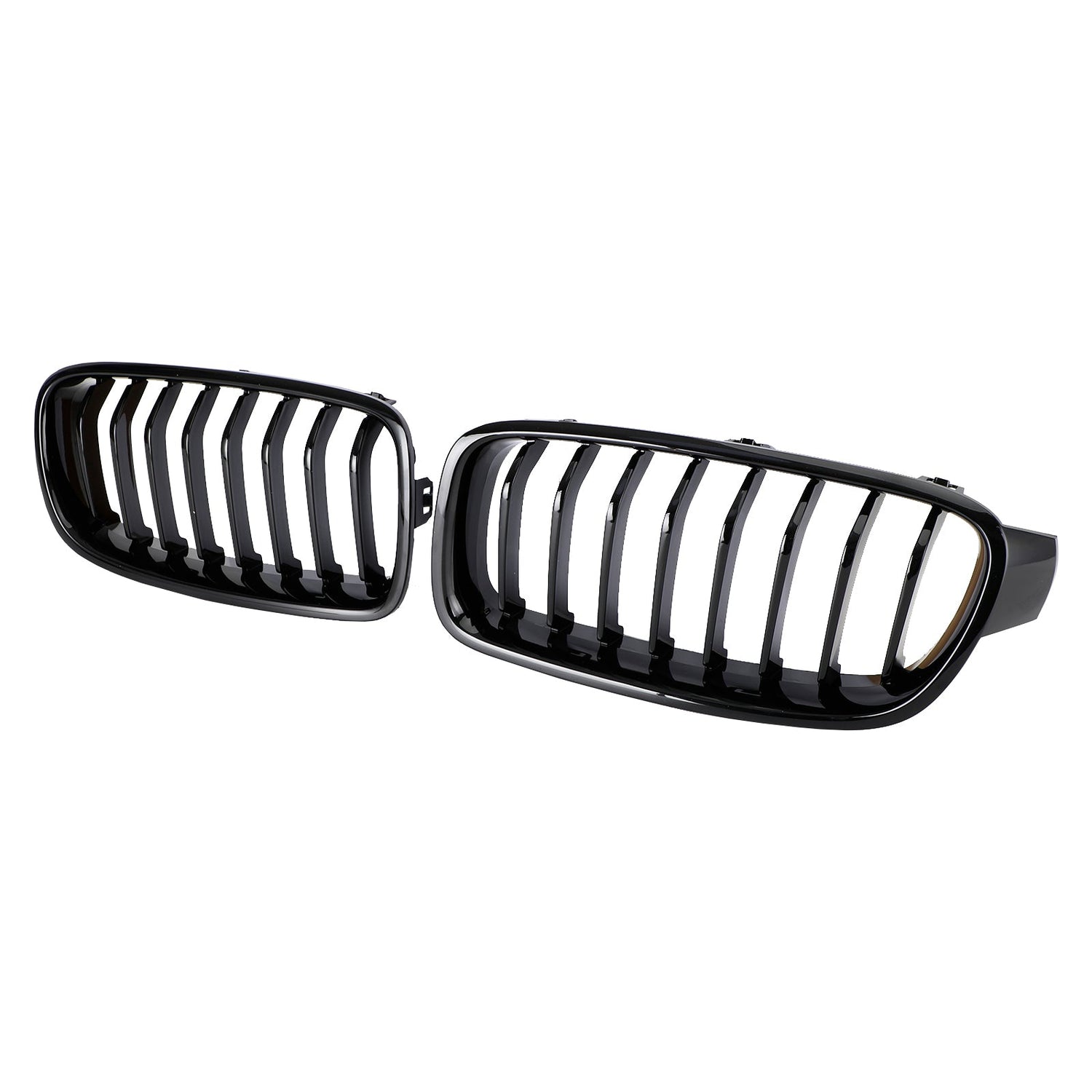 2012-2019 BMW 3-Series F30 Sedan Gloss Black Front Kidney Grill 51137263481 51137263482