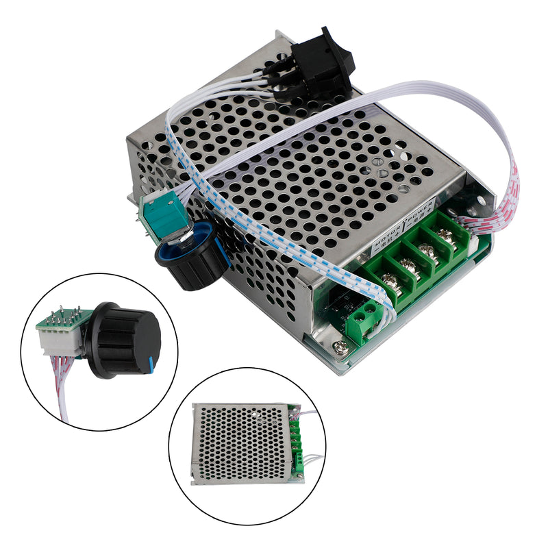 DC10V-50V 12V 24V 36V 40A PWM DC Motor Speed Controller CW CCW Reversible Switch