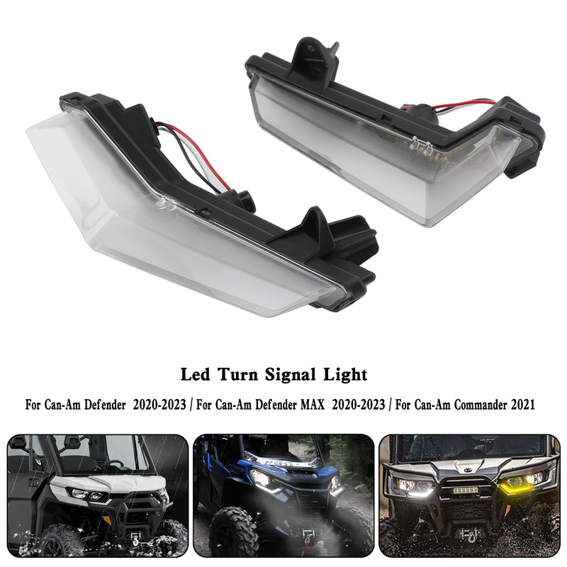 Can-Am Defender Max 2020-2023 LED Front Turn Signals Light Daytime Running