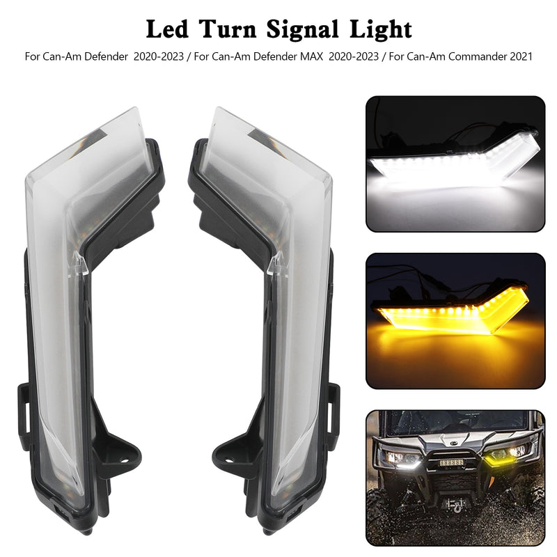 Can-Am Defender Max 2020-2023 LED Front Turn Signals Light Daytime Running