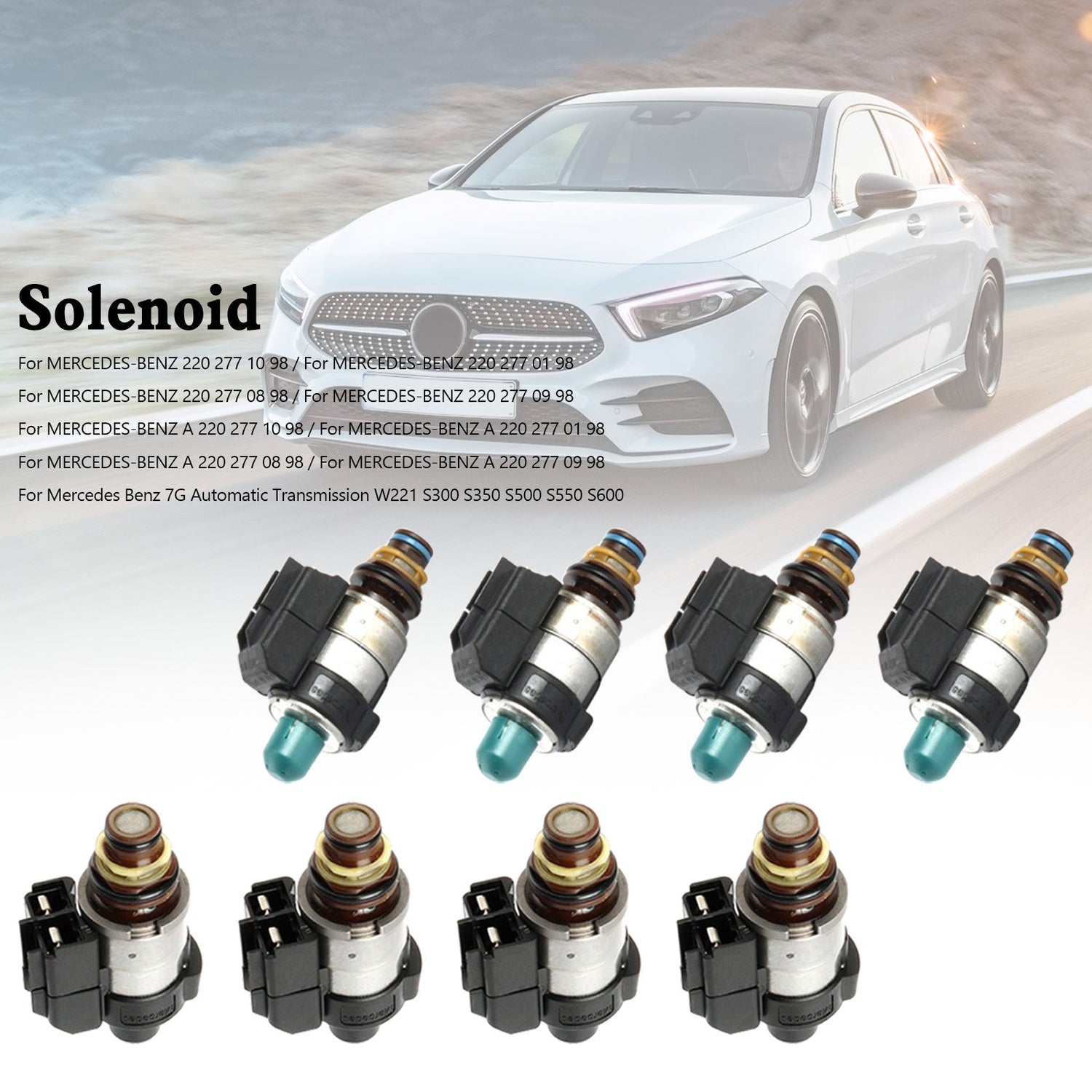 Mercedes Benz 722.9 8pcs 7 Speed Automatic Transmission Solenoids