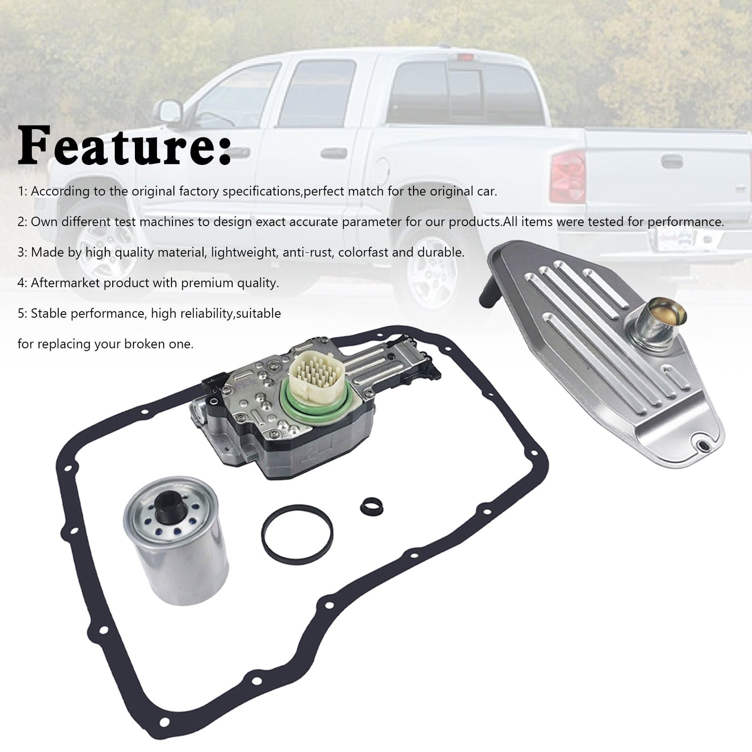 1999-2000 JEEP GRAND CHEROKEE 4.7L 45RFE Solenoid Block 4WD Filter Kit 68002342AD 68002342AF
