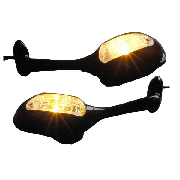 Suzuki GSXR 600 750 1000 2002-2015 Rear View Side Mirrors With Turn Signals