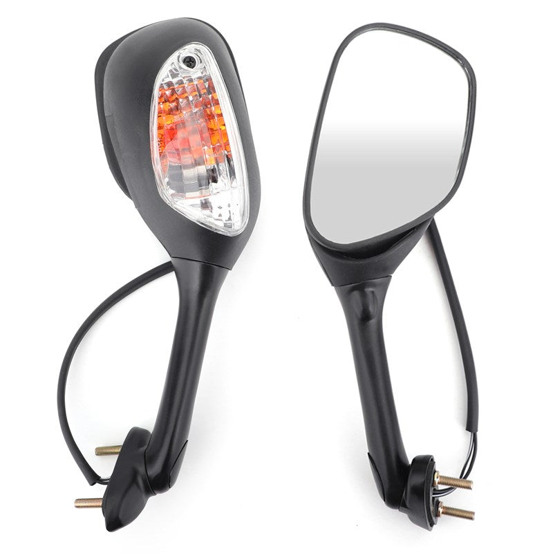 Suzuki GSXR 600 750 1000 2002-2015 Rear View Side Mirrors With Turn Signals