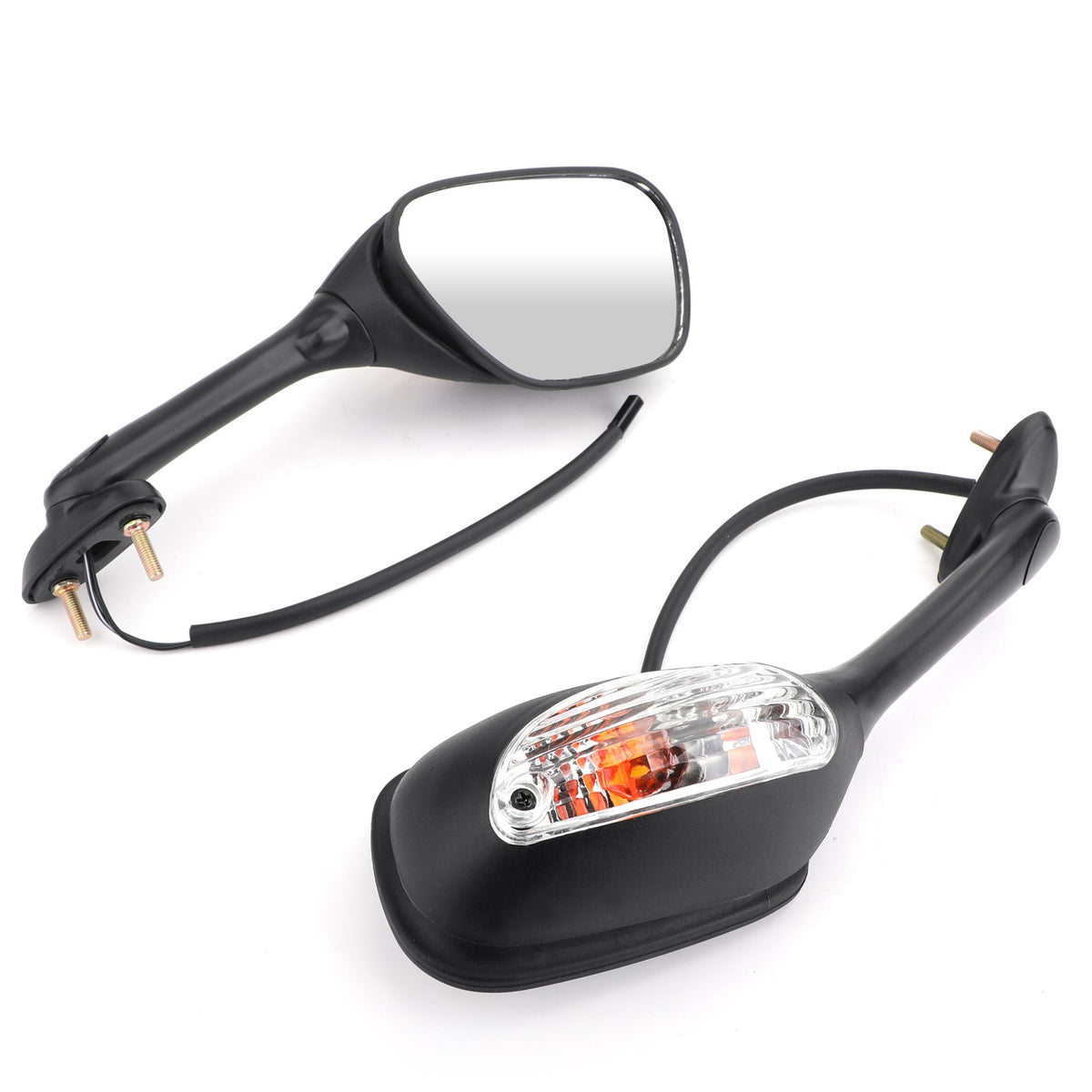 Suzuki GSXR 600 750 1000 2002-2015 Rear View Side Mirrors With Turn Signals