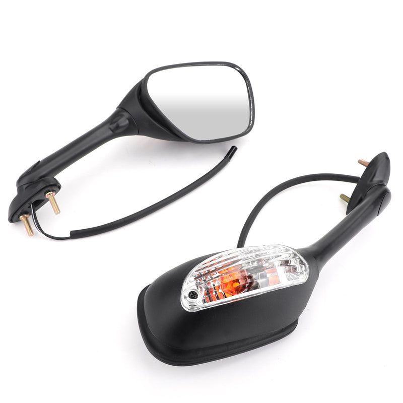 Suzuki GSXR 600 750 1000 2002-2015 Rear View Side Mirrors With Turn Signals