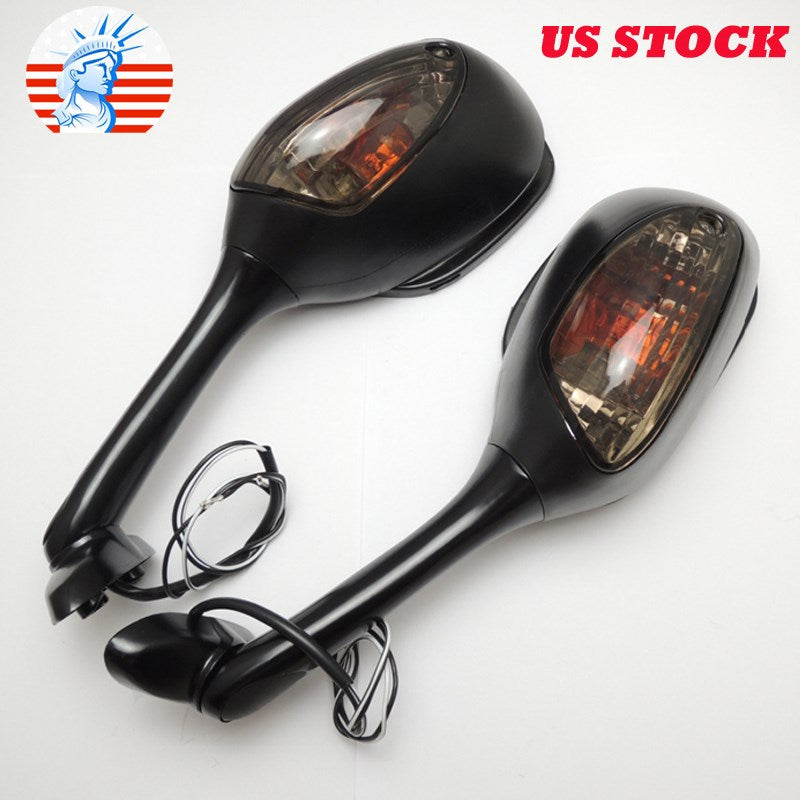 Suzuki GSXR600 GSX-R750 GSXR1000 2002-2015 Rearview Side Mirrors w/Turn Signals