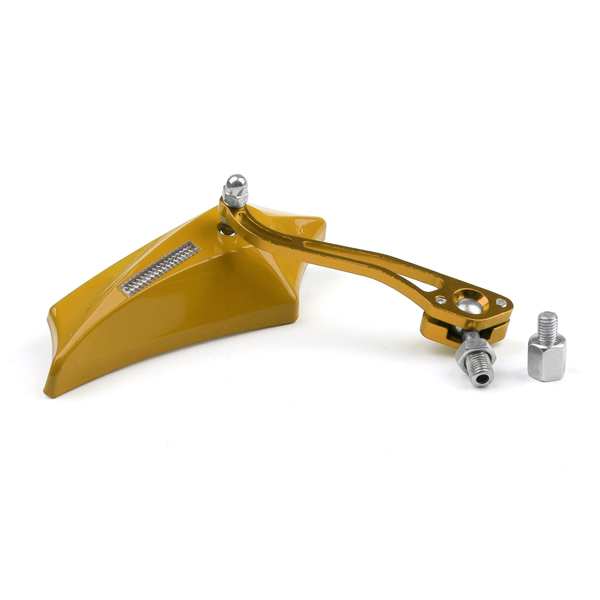 Motocycle Chopper Cruiser Street Dirt Bike Rear View Mirrors 8mm 10mm Gold