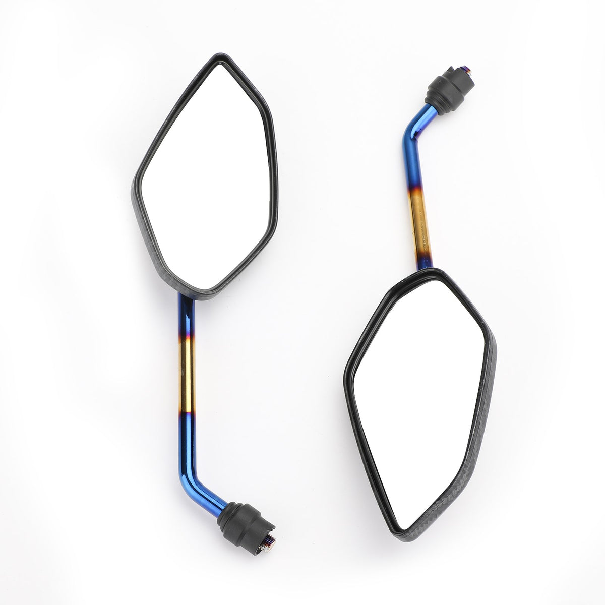 CARBON 10MM THREAD MOTORBIKE MIRRORS UNIVERSAL MOTORCYCLE/BIKE/SCOOTER PAIR - CW