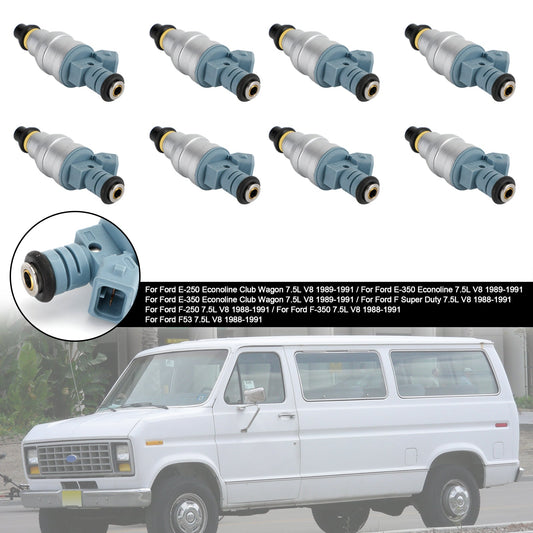 8PCS 0280150759 Fuel Injectors Fit Ford E-250 E-350 7.5L V8 1988-1991 822-11120