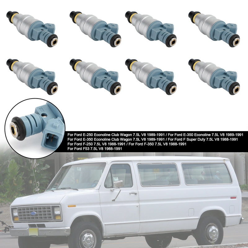 8PCS 0280150759 Fuel Injectors Fit Ford E-250 E-350 7.5L V8 1988-1991 822-11120