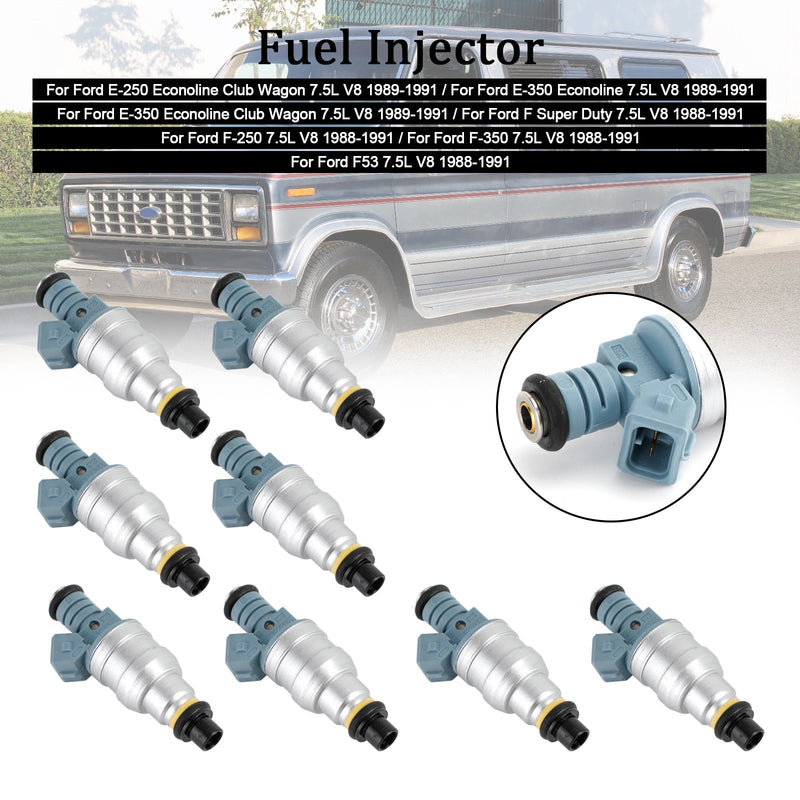 8PCS 0280150759 Fuel Injectors Fit Ford E-250 E-350 7.5L V8 1988-1991 822-11120