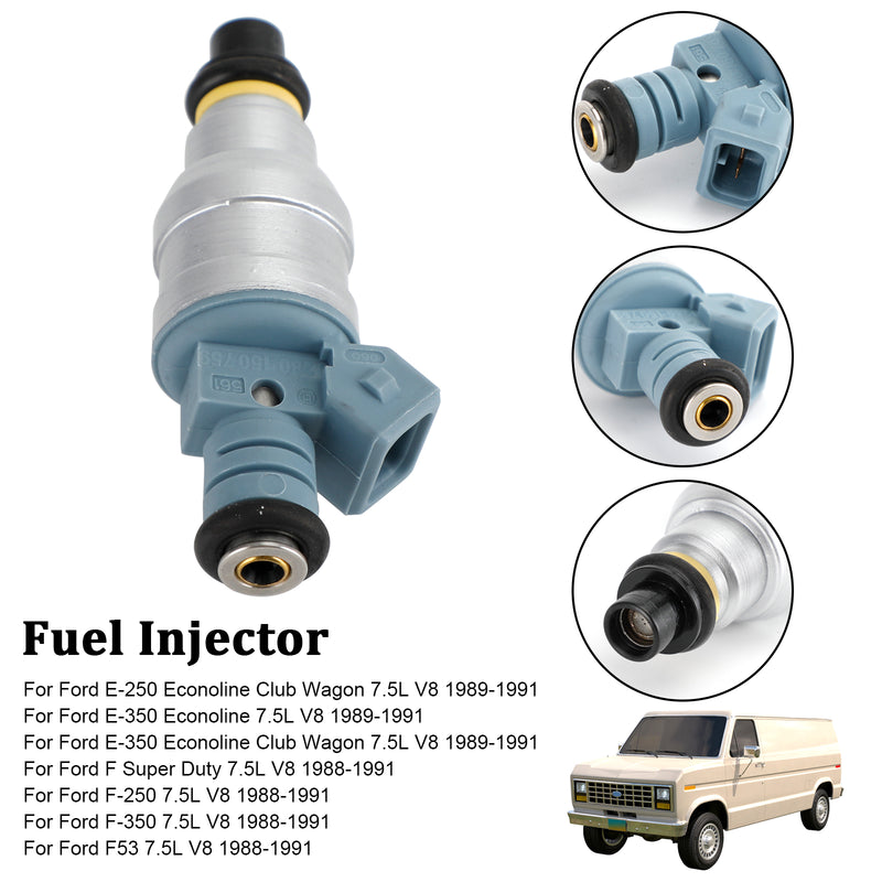 Ford E-250 E-350 7.5L V8 1988-1991 822-11120 1PCS Fuel Injector 0280150759