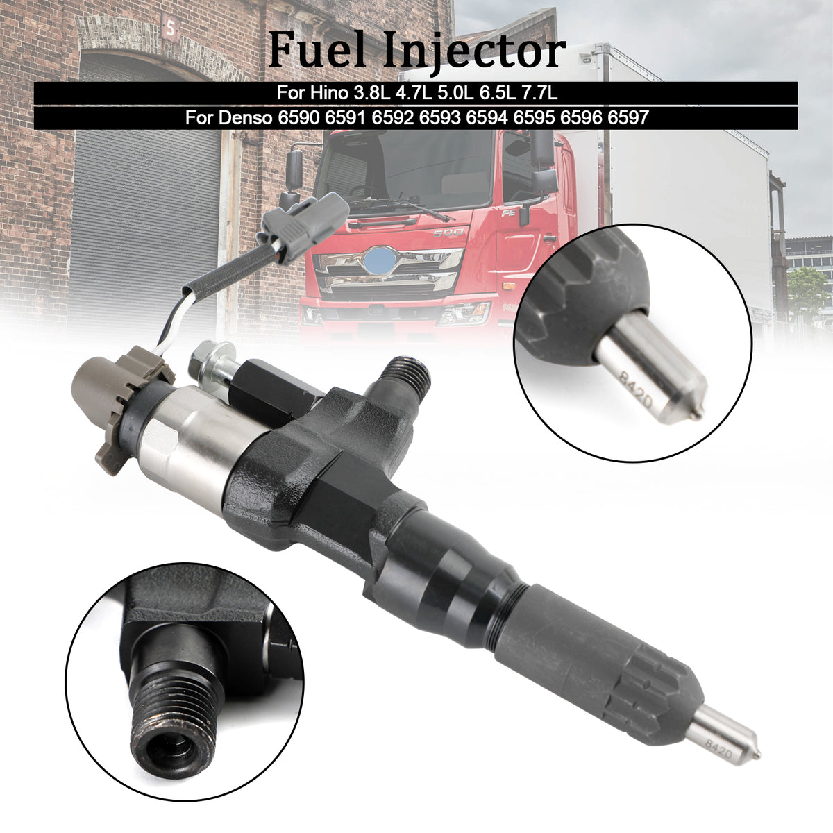 Hino J08E Fit Kobelco SK330-8 1PCS Fuel Injector 095000-6593