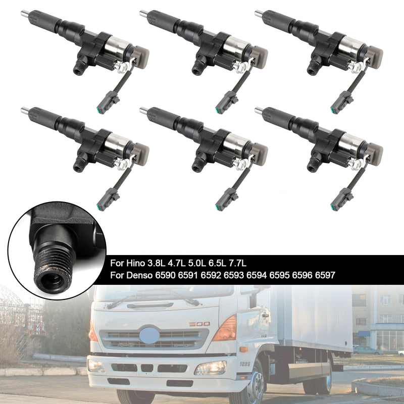 Hino J08E Fit Kobelco SK330-8 6PCS Fuel Injectors 095000-6593