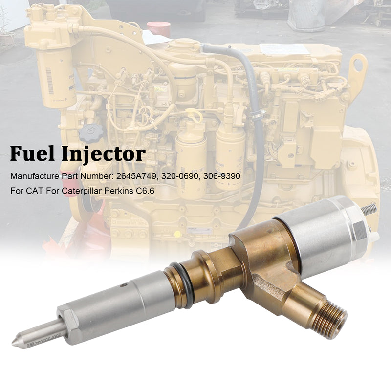 Caterpillar Perkins C6.6 Fit CAT 320-0690 1PS Fuel Injector 2645A749